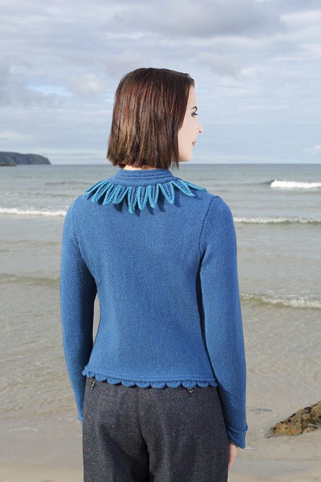 The Raven cardigan hand knitwear design by Alice Starmore from the book Glamourie