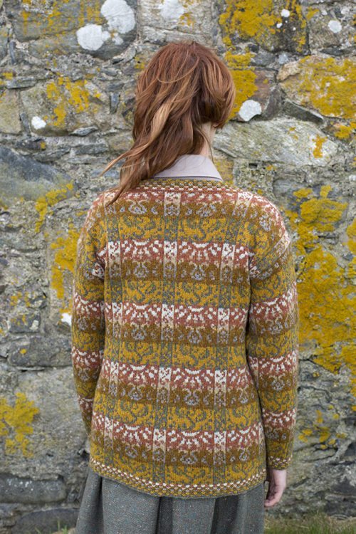 Rheingold sweater patterncard kit by Jade Starmore in Hebridean 2 Ply pure British wool hand knitting yarn