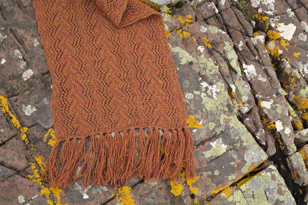 Seaweed patterncard kit by Alice Starmore in Hebridean 2 Ply pure British wool hand knitting yarn