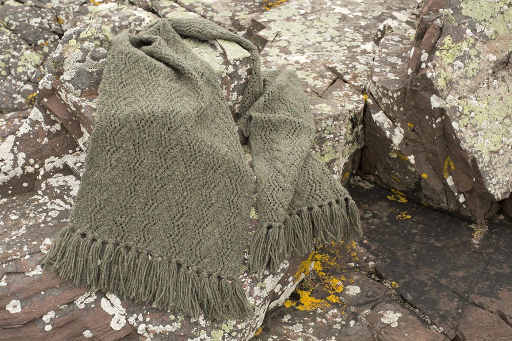 Seaweed patterncard kit by Alice Starmore in Hebridean 2 Ply pure British wool hand knitting yarn