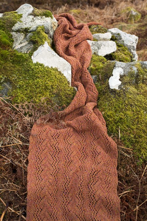 Seaweed patterncard kit by Alice Starmore in Hebridean 2 Ply pure British wool hand knitting yarn