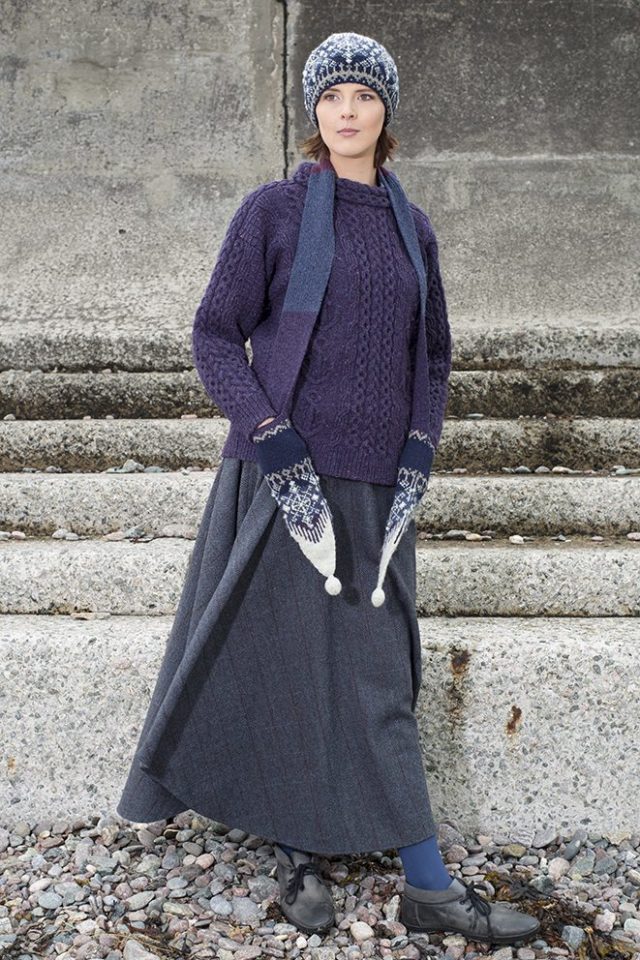 St Agnes Eve patterncard kit by Alice Starmore in Hebridean 2 Ply pure British wool hand knitting yarn