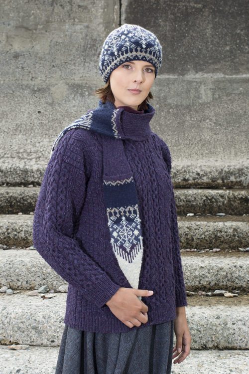 St Agnes Eve patterncard kit by Alice Starmore in Hebridean 2 Ply pure British wool hand knitting yarn