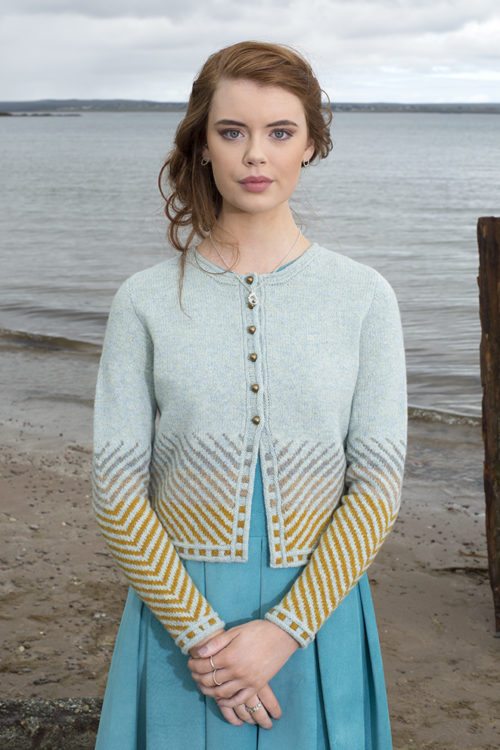 Traigh patterncard kit by Jade Starmore in Hebridean 2 Ply pure British wool hand knitting yarn