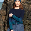 Traigh patterncard knitwear design by Jade Starmore in pure wool Hebridean 2 Ply hand knitting yarn
