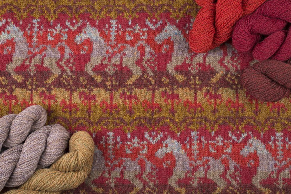 Widdicombe Fair patterncard kit by Jade Starmore in Hebridean 2 Ply pure British wool hand knitting yarn
