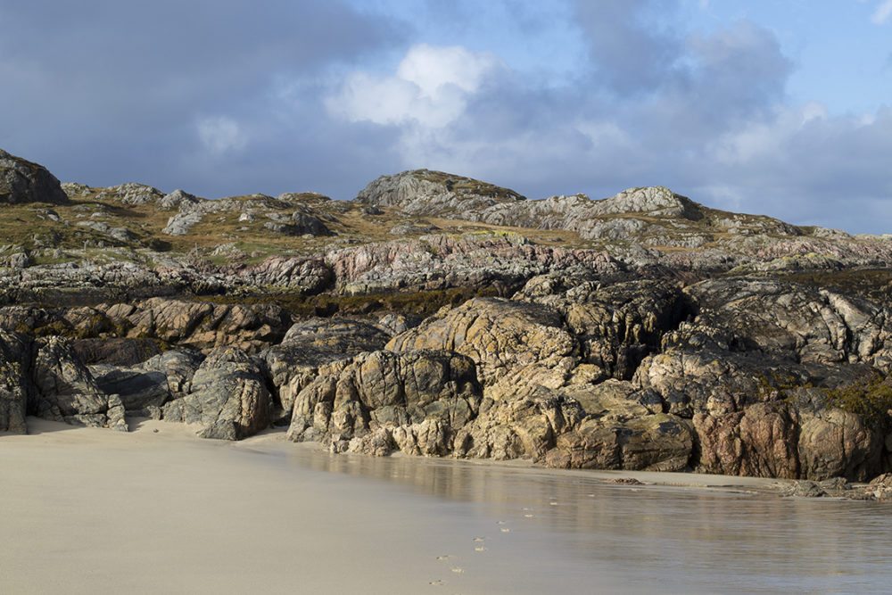 Colourful shoreline rocks on the Isle of Coll