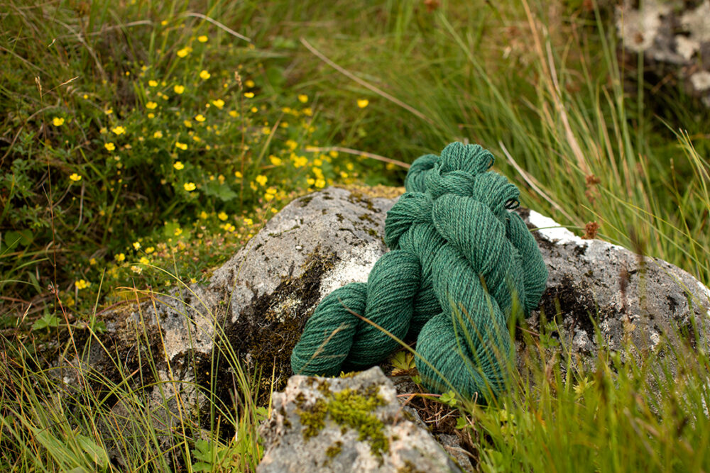 Alice Starmore 2 Ply Hebridean hand knitting yarn in Bogbean