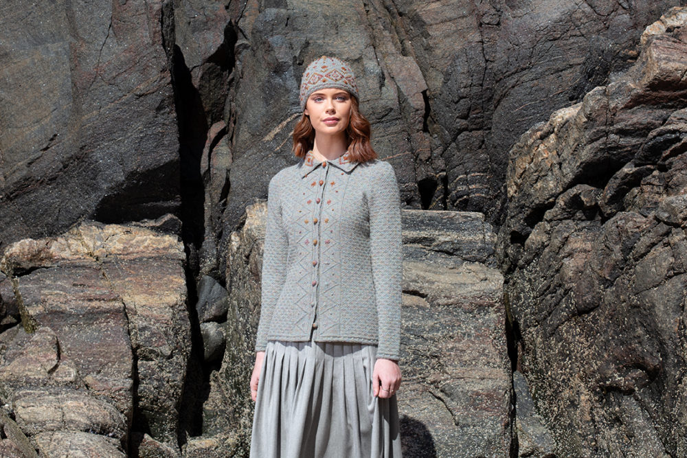 Mountain Hare Jacket & Hat hand knitwear designs from the book Glamourie by Alice Starmore