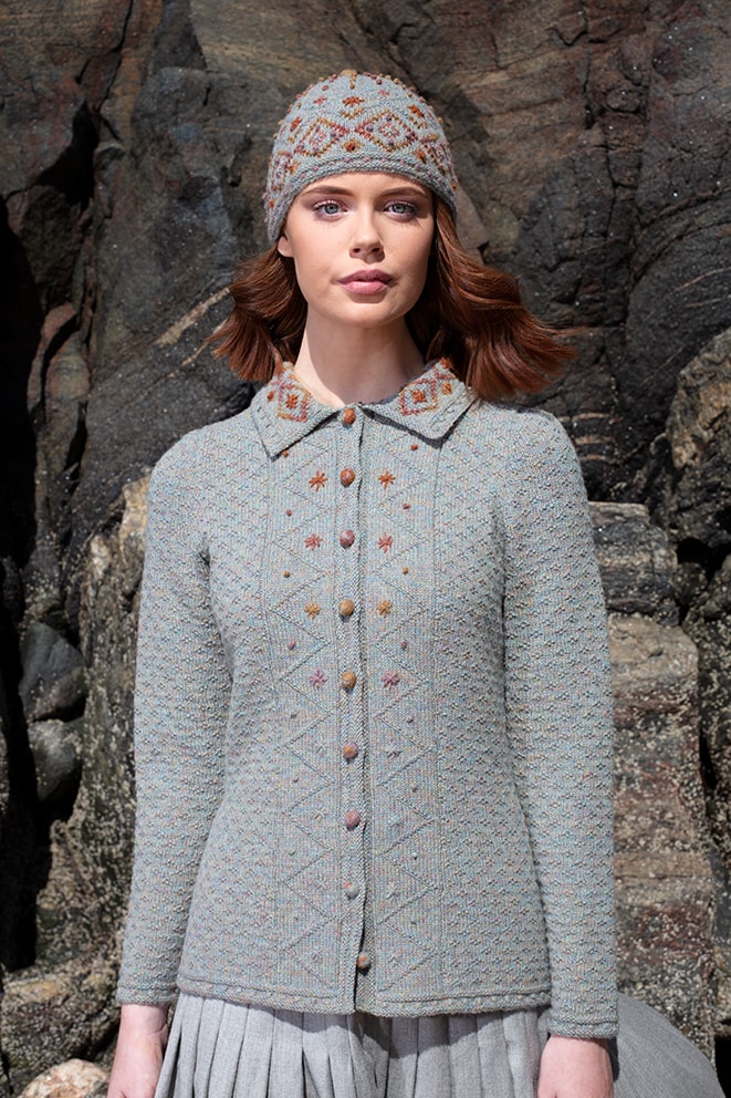 Mountain Hare Jacket & Hat hand knitwear designs from the book Glamourie by Alice Starmore