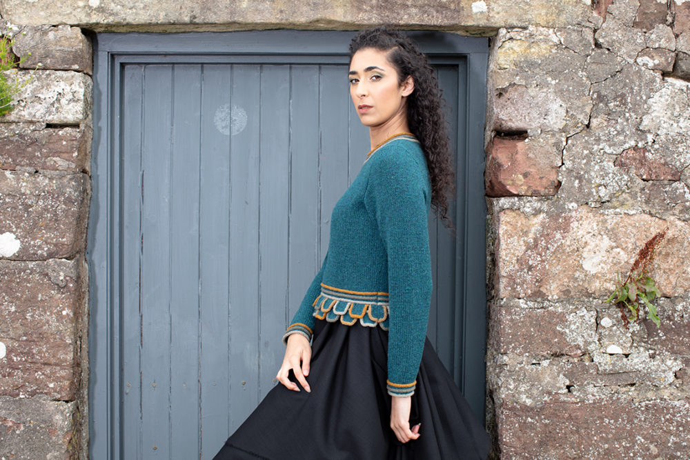 Mol Eire patterncard kit design by Jade Starmore in Hebridean yarn