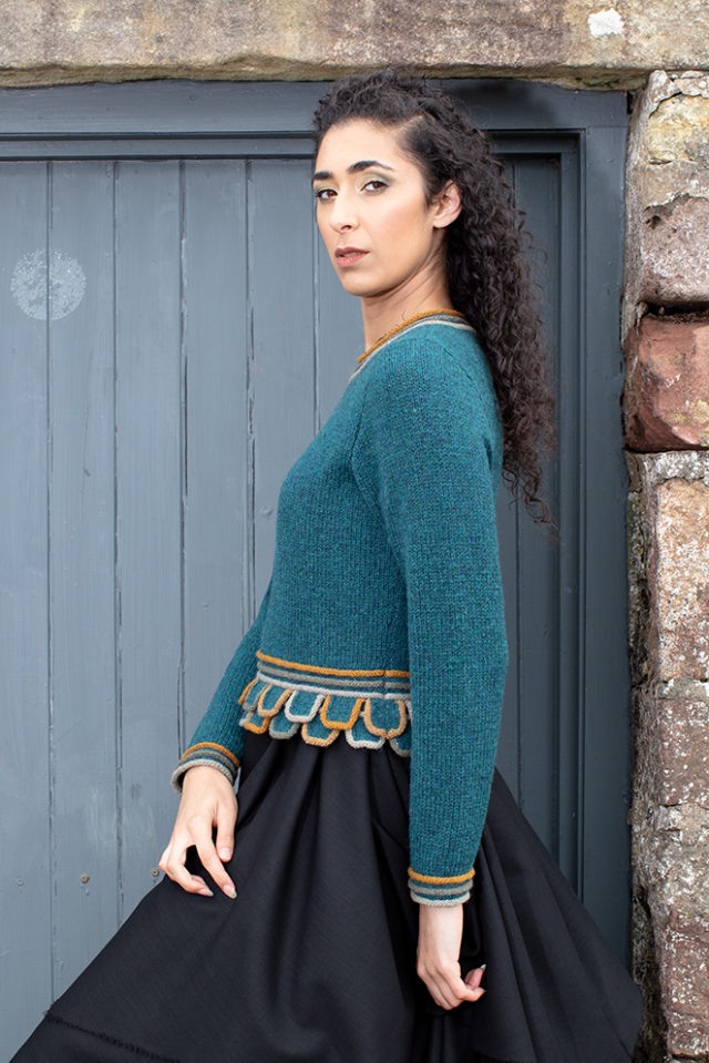 Mol Eire patterncard kit design by Jade Starmore in Hebridean yarn