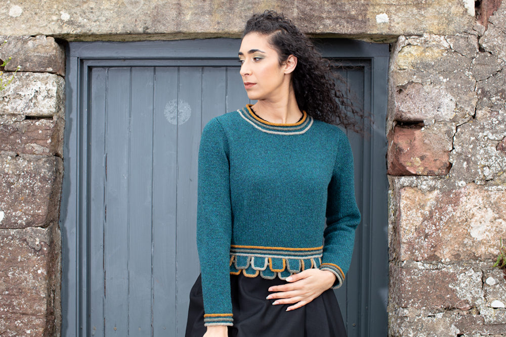 Mol Eire patterncard kit design by Jade Starmore in Hebridean yarn