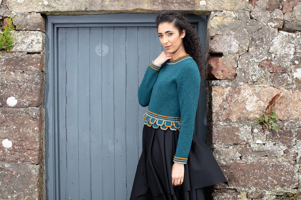 Mol Eire patterncard kit design by Jade Starmore in Hebridean yarn