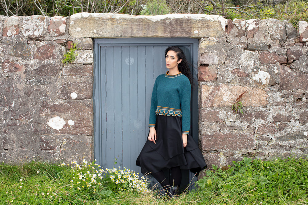 Mol Eire patterncard kit design by Jade Starmore in Hebridean yarn