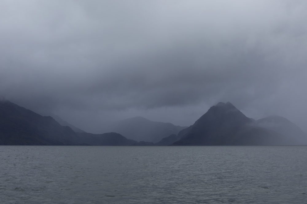 The misty Cullin mountains on the Isle of Skye