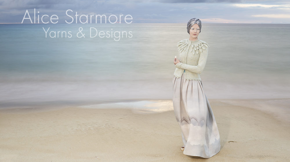 Raven cardigan hand knitwear design from the book Glamourie by Alice Starmore