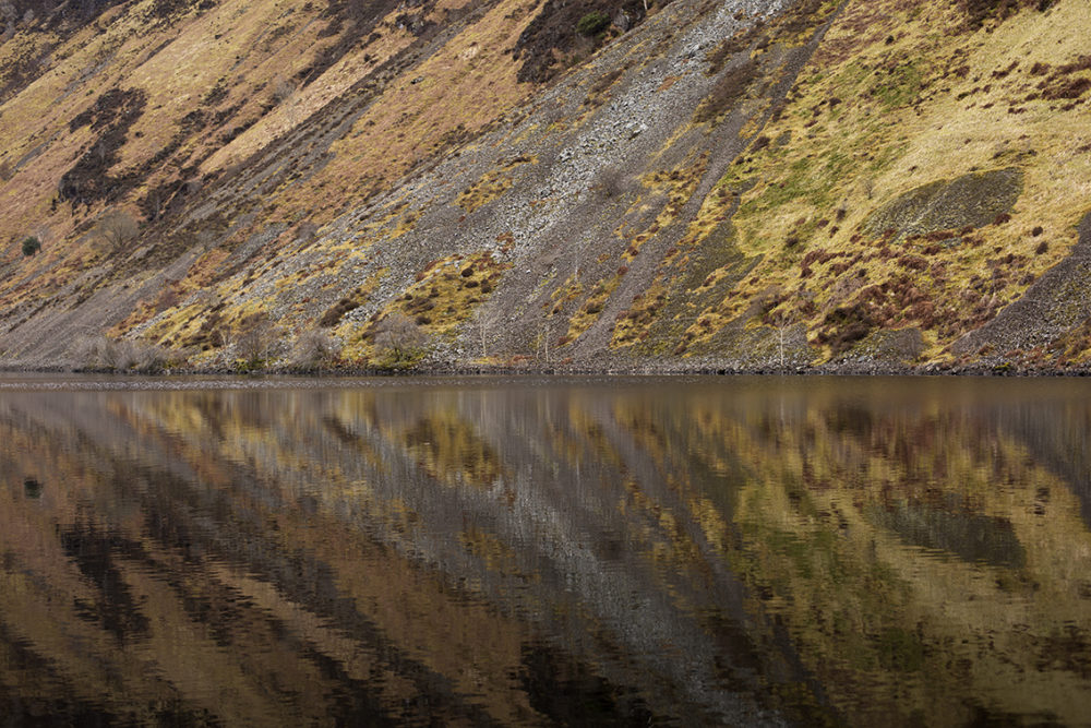 Reflections in water at Loch Awe in the Southern Highlands