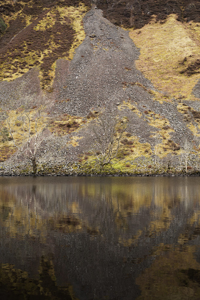 Reflections in water at Loch Awe in the Southern Highlands