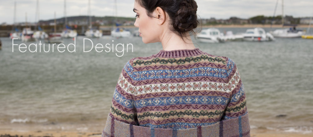 Peigi patterncard knitwear design by Alice Starmore in pure wool Hebridean 2 Ply hand knitting yarn