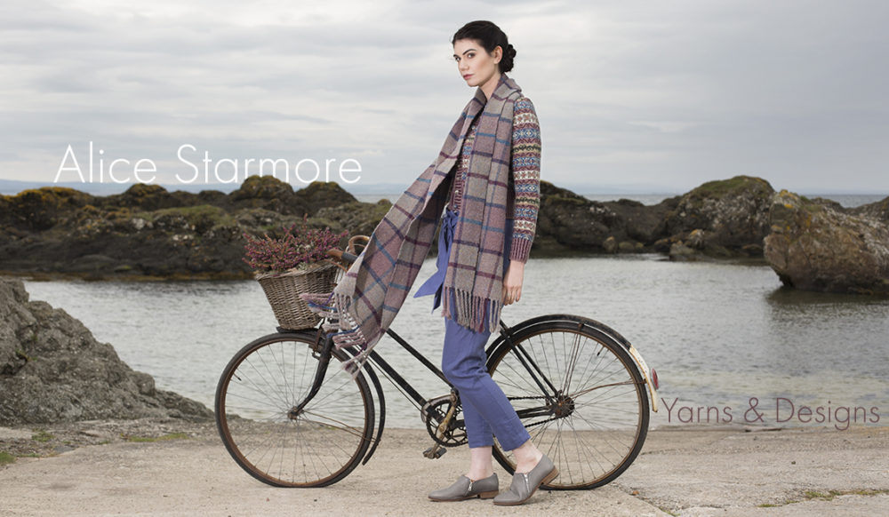 Peigi patterncard knitwear design by Alice Starmore in pure wool Hebridean 2 Ply hand knitting yarn