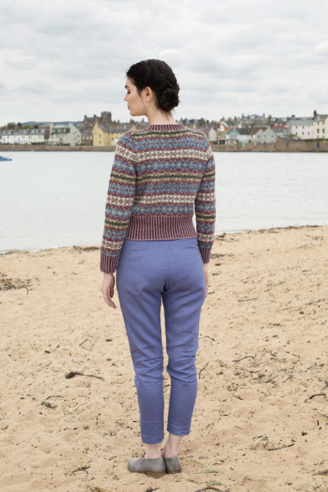 Peigi patterncard knitwear design by Alice Starmore in pure wool Hebridean 2 Ply hand knitting yarn