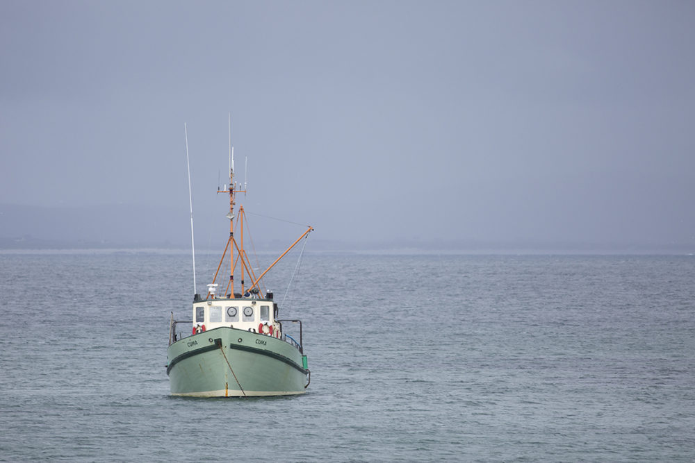 The Cuma anchored off Taransay