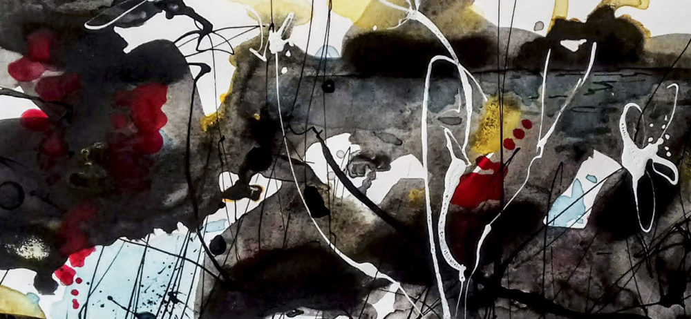 Island Summer Rain. Watercolour by Muriel Macleod