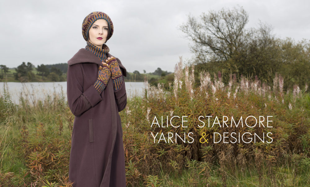 Mary Tudor Hat Set patterncard knitwear design by Alice Starmore in pure wool Hebridean 2 Ply hand knitting yarn