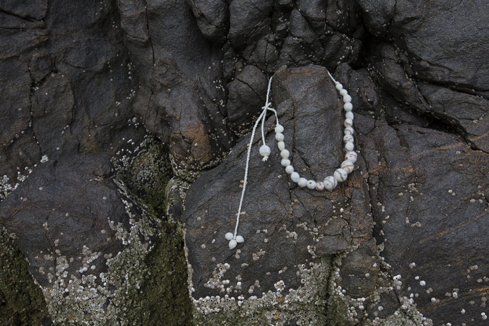 Felted quartz necklace designed by Alice Starmore