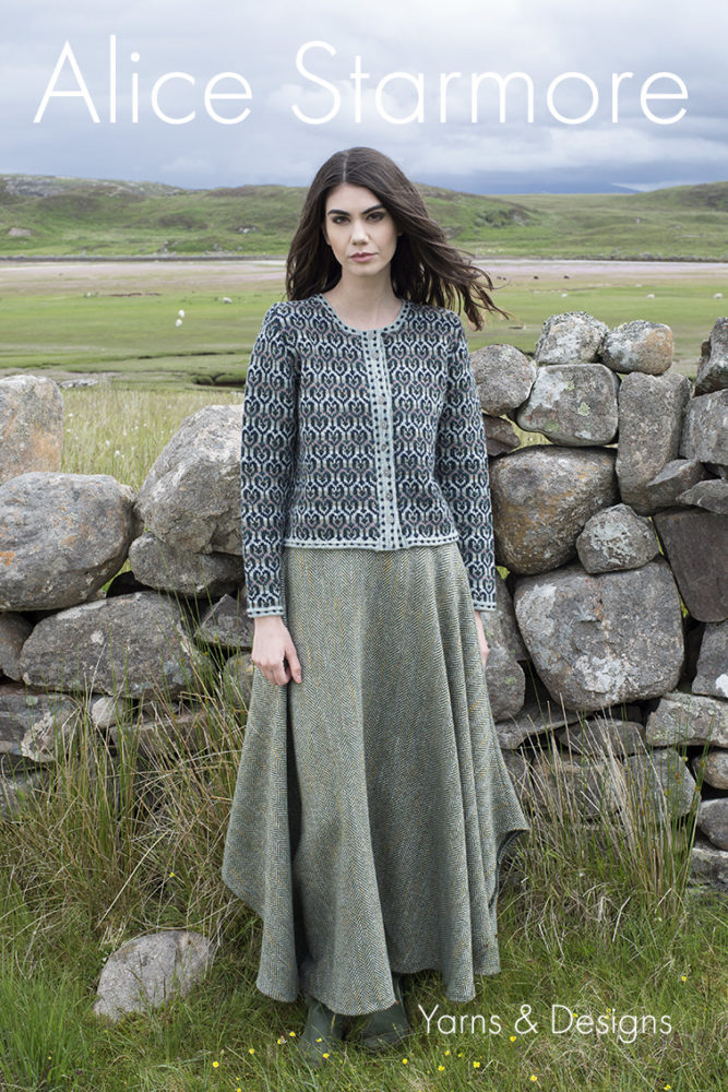 Loch Lomond patterncard knitwear design by Jade Starmore in pure wool Hebridean 2 Ply hand knitting yarn