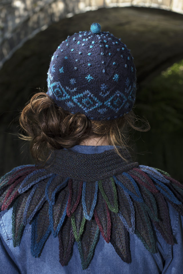 Mountain Hare Hat knitwear design from Glamourie by Alice Starmore in Hebridean 2 Ply hand knitting yarn