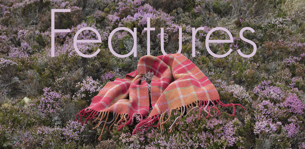 Woven Scarf in Hebridean yarn by Alice Starmore