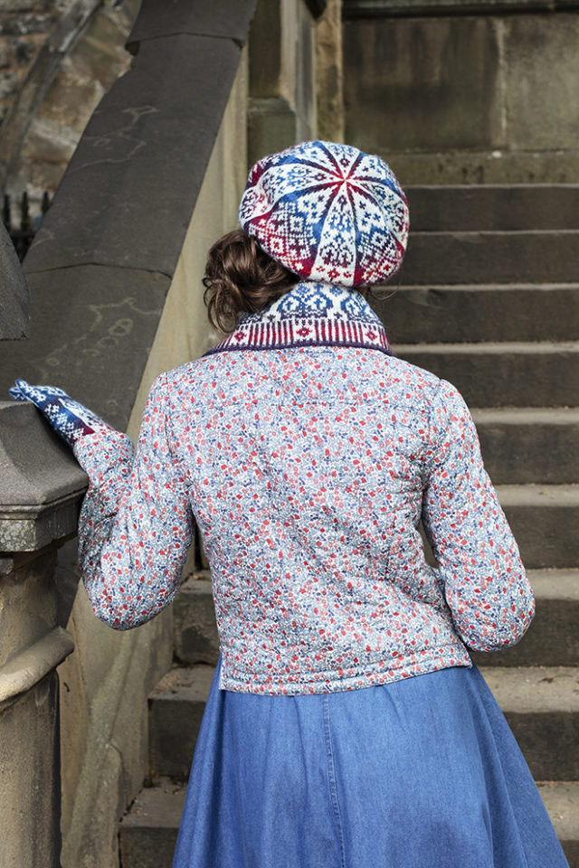 Diamond Jubilee Hat Set patterncard knitwear design by Alice Starmore in pure wool Hebridean 2 Ply hand knitting yarn