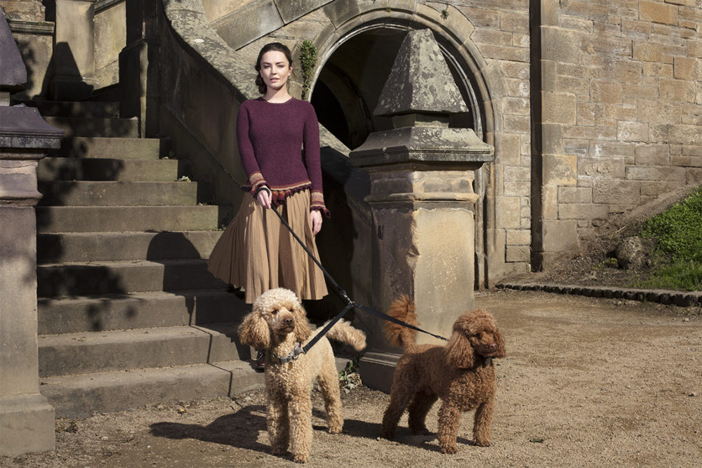 Herald Sweater patterncard knitwear design by Alice Starmore in pure wool Hebridean 2 Ply hand knitting yarn