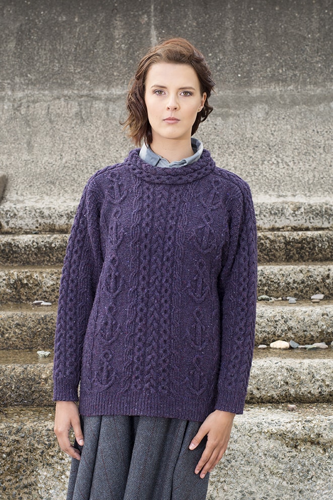 Mystic patterncard knitwear design by Alice Starmore in pure wool Hebridean 3 Ply hand knitting yarn