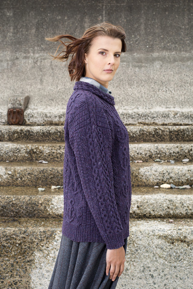 Mystic patterncard knitwear design by Alice Starmore in pure wool Hebridean 3 Ply hand knitting yarn