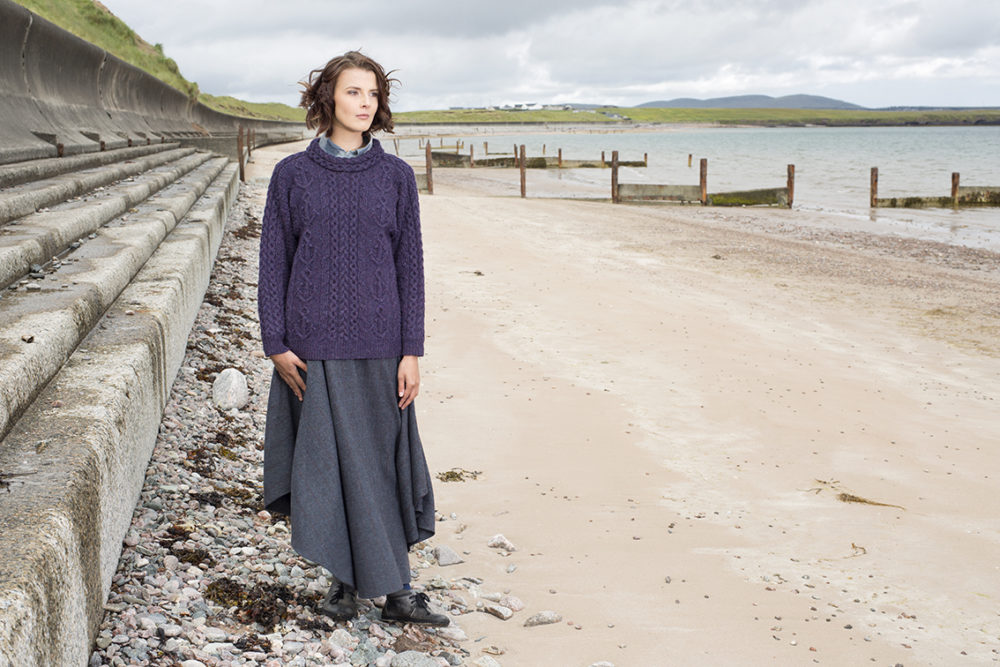 Mystic patterncard knitwear design by Alice Starmore in pure wool Hebridean 3 Ply hand knitting yarn