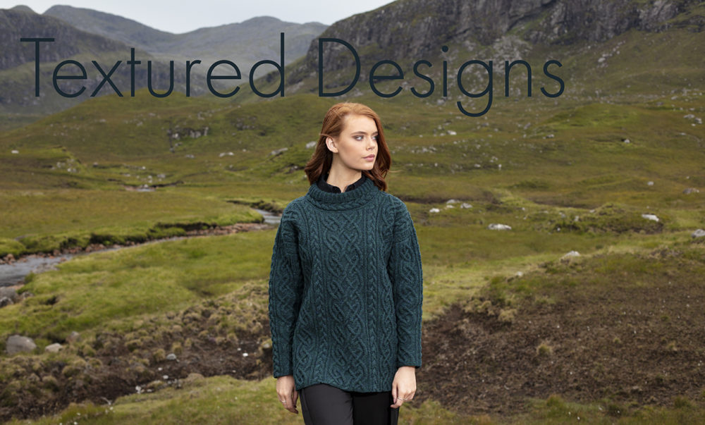 St Brigid design from Aran Knitting by Alice Starmore in Hebridean 3 Ply pure British wool hand knitting yarn