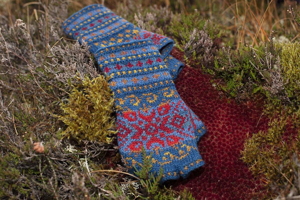 Capillifolium Hat Set patterncard knitwear design by Alice Starmore in pure wool Hebridean 2 Ply hand knitting yarn