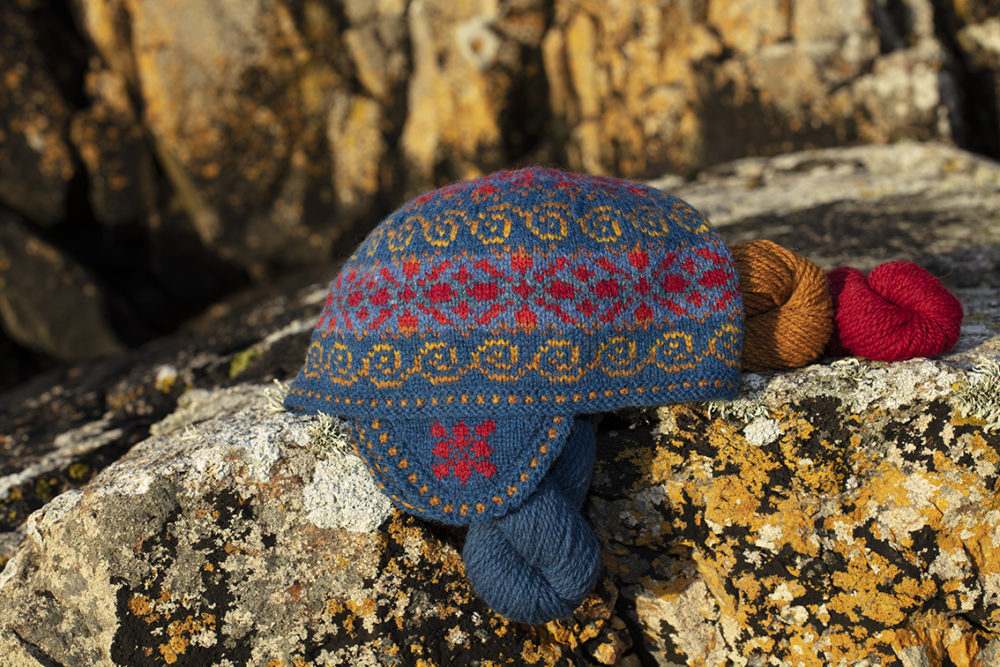 Capillifolium Hat Set patterncard knitwear design by Alice Starmore in pure wool Hebridean 2 Ply hand knitting yarn