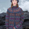 Marina Hat Set patterncard knitwear design by Alice Starmore in pure wool Hebridean 2 Ply hand knitting yarn