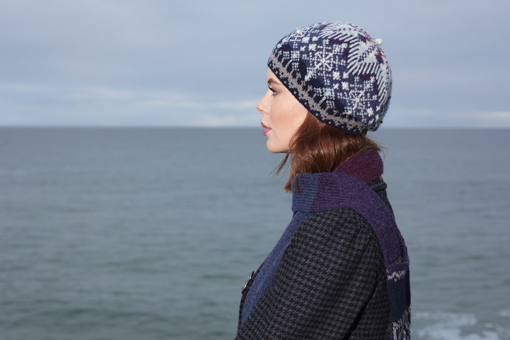 St Agnes Eve Hat Set patterncard knitwear design by Alice Starmore in pure wool Hebridean 2 Ply hand knitting yarn