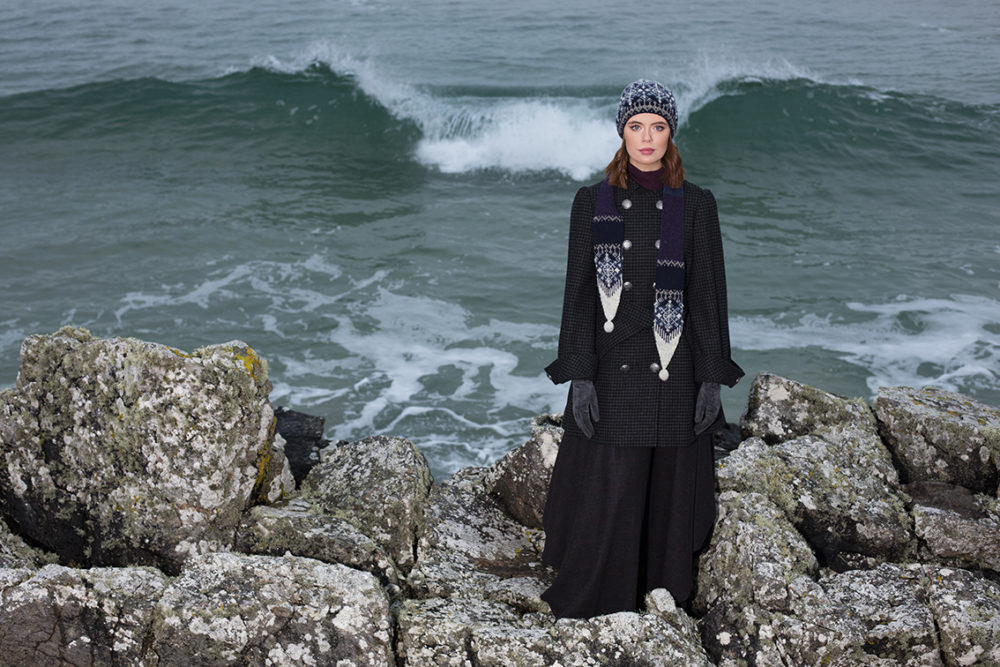 St Agnes Eve Hat Set patterncard knitwear design by Alice Starmore in pure wool Hebridean 2 Ply hand knitting yarn