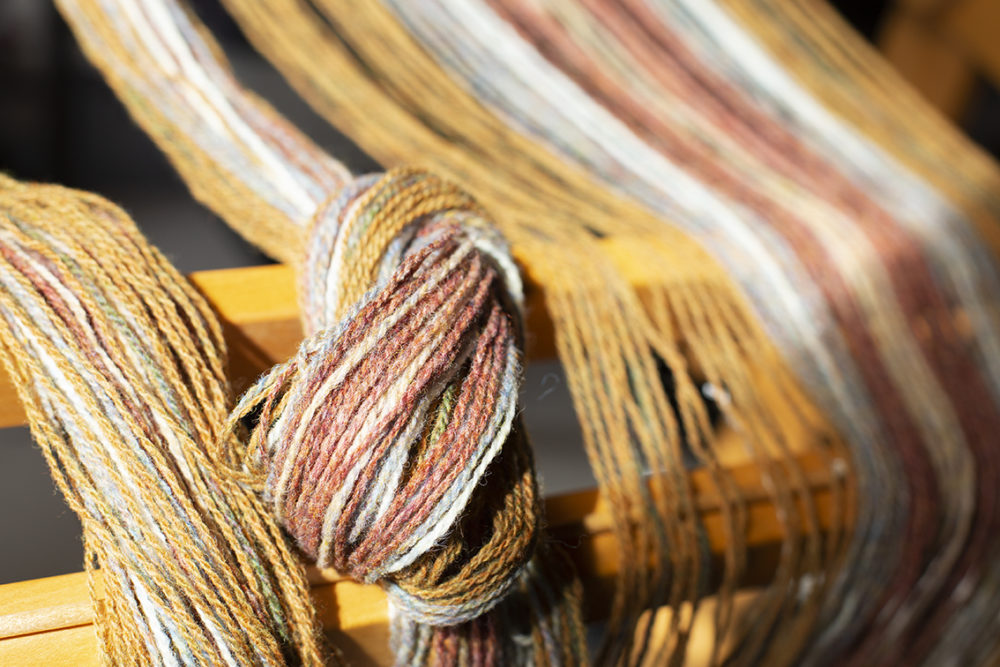 Hebridean Yarn on the loom