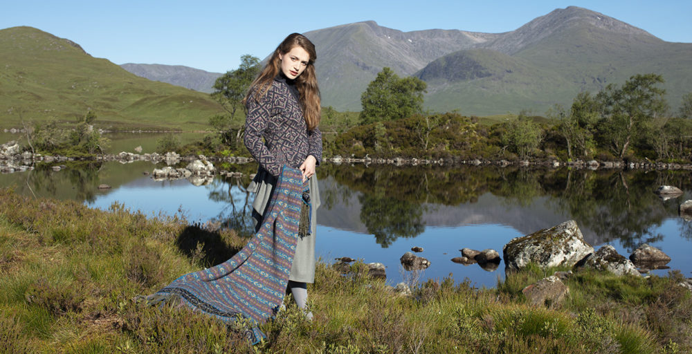 Elizabethan Jacket and Arabesque Wrap hand knitwear design by Jade Starmore from the book A Collector's Item