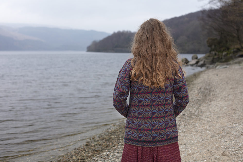 Donegal patterncard knitwear design by Alice Starmore in pure wool Hebridean 2 Ply hand knitting yarn