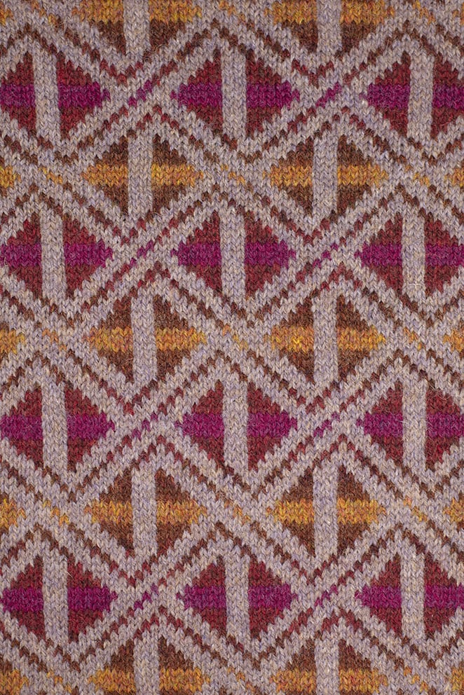 Rosemarkie Cardigan patterncard knitwear design by Alice Starmore in pure wool Hebridean 2 Ply hand knitting yarn