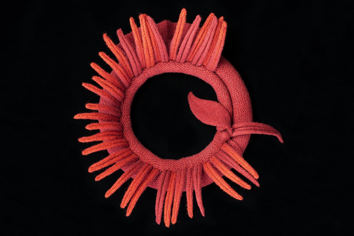 The neckpiece of the Sea Anemone costume from Glamourie by Alice Starmore
