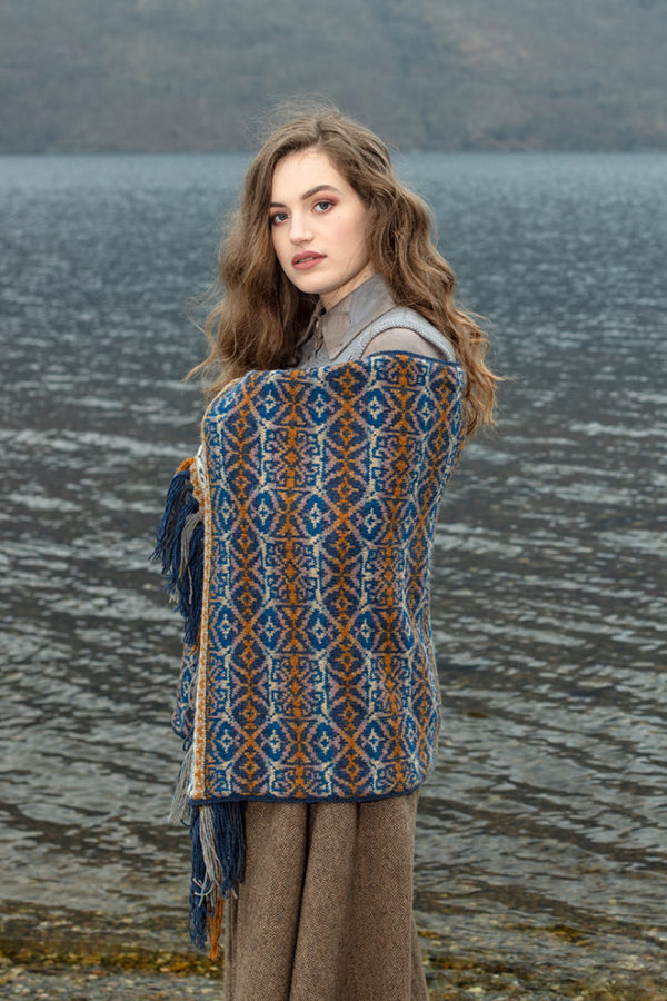 Arabesque hand knitwear design in Winter colourway by Jade Starmore from the book A Collector's Item
